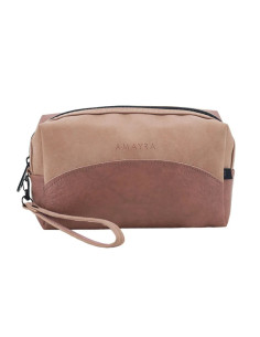 Portacosméticos Art. AMA 67.E828.2 ROSA ECO cuero c/ manijita desmontable - tubo rectangular
