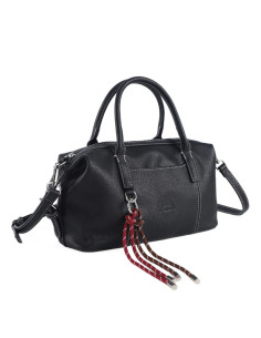 Cartera Art. ORE 29152.1 NEGRO ECO cuero c/ bolsillo c/ correa y llavero desmontable