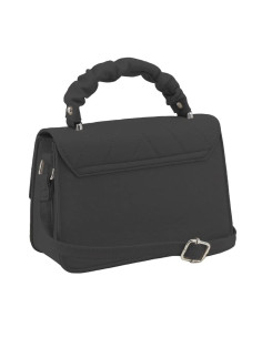 Cartera Art. AMA 67.0800208 NEGRO ECO cuero c/ tapa y correa regulable - interior gamuzado 2