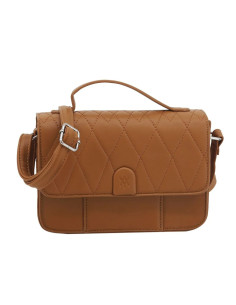 Cartera Art. AMA 67.0800179 SUELA ECO cuero c/ tapa y correa regulable - interior gamuzado
