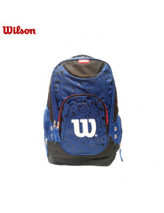 Mochila 18 Pulg. Art. WIL 65.010582BL NEGRO/AZUL OSCURO poliéster 100% c/ bolsillos y cierres