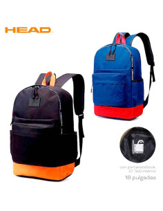 Mochila portanotebook 18 Pulg. Art. HEA 21602.2 AZUL nylon 100% c/ ID TAG interno y portabotellas 2