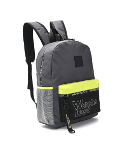 Mochila 16 Pulg. Art. WAN 37100 GRIS poliéster 100% c/ bolsillos plaqué y laterarles