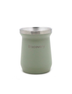 Mate 160 ml. Art. DIS 17085D VERDE acero 304 inoxidable doble capa c/ tapa y caja - INAL OK - T4